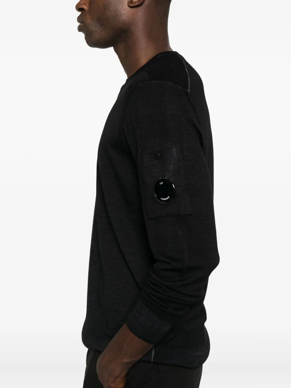 C.p. Company C.p.company Cotton Crewneck Sweatshirt In Black