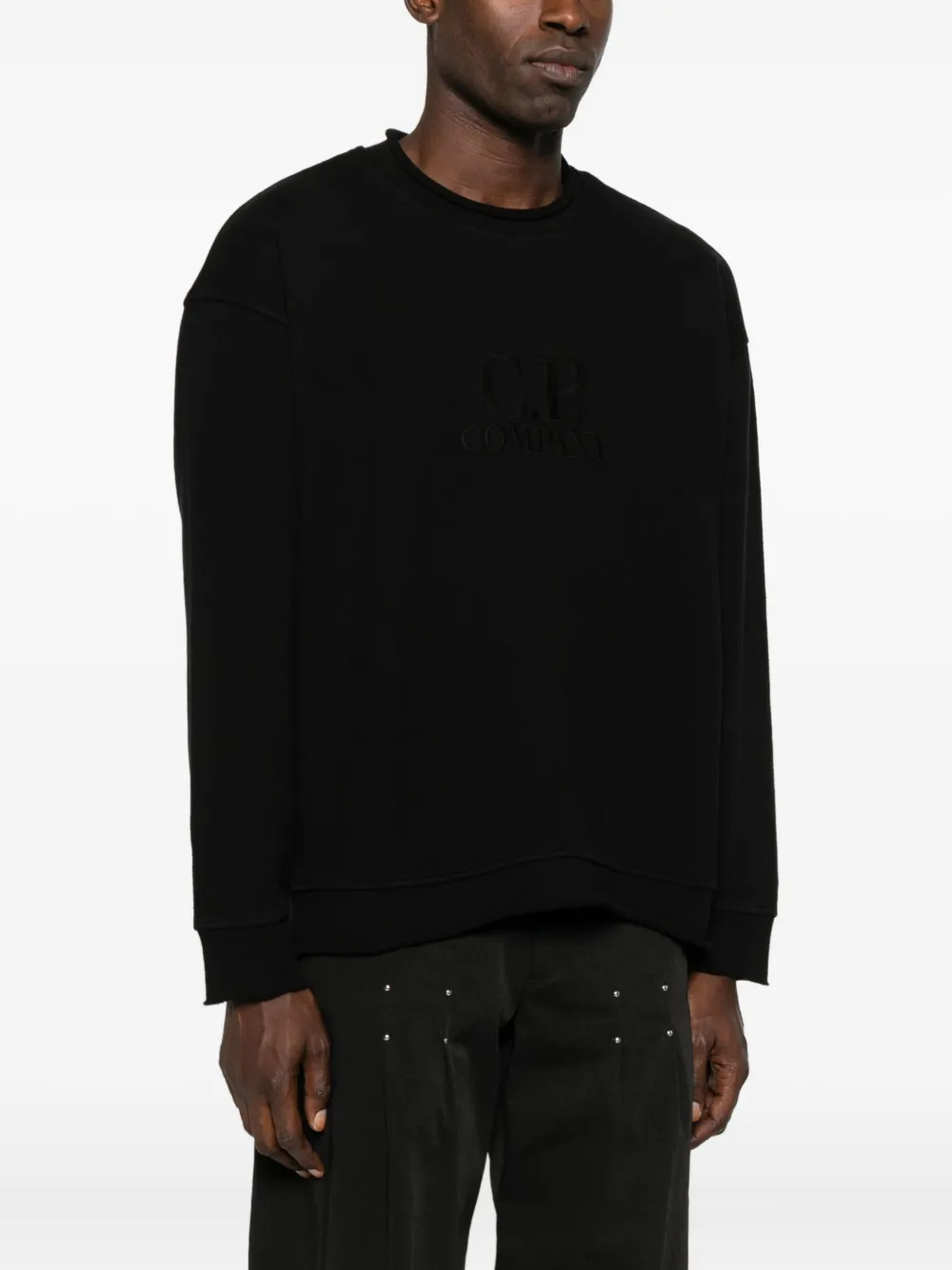 C.P. Company Sweater met geborduurd logo Zwart
