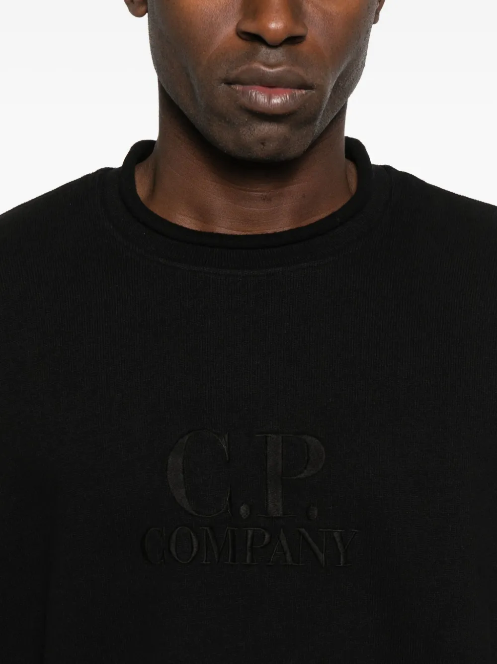 C.P. Company Sweater met geborduurd logo Zwart