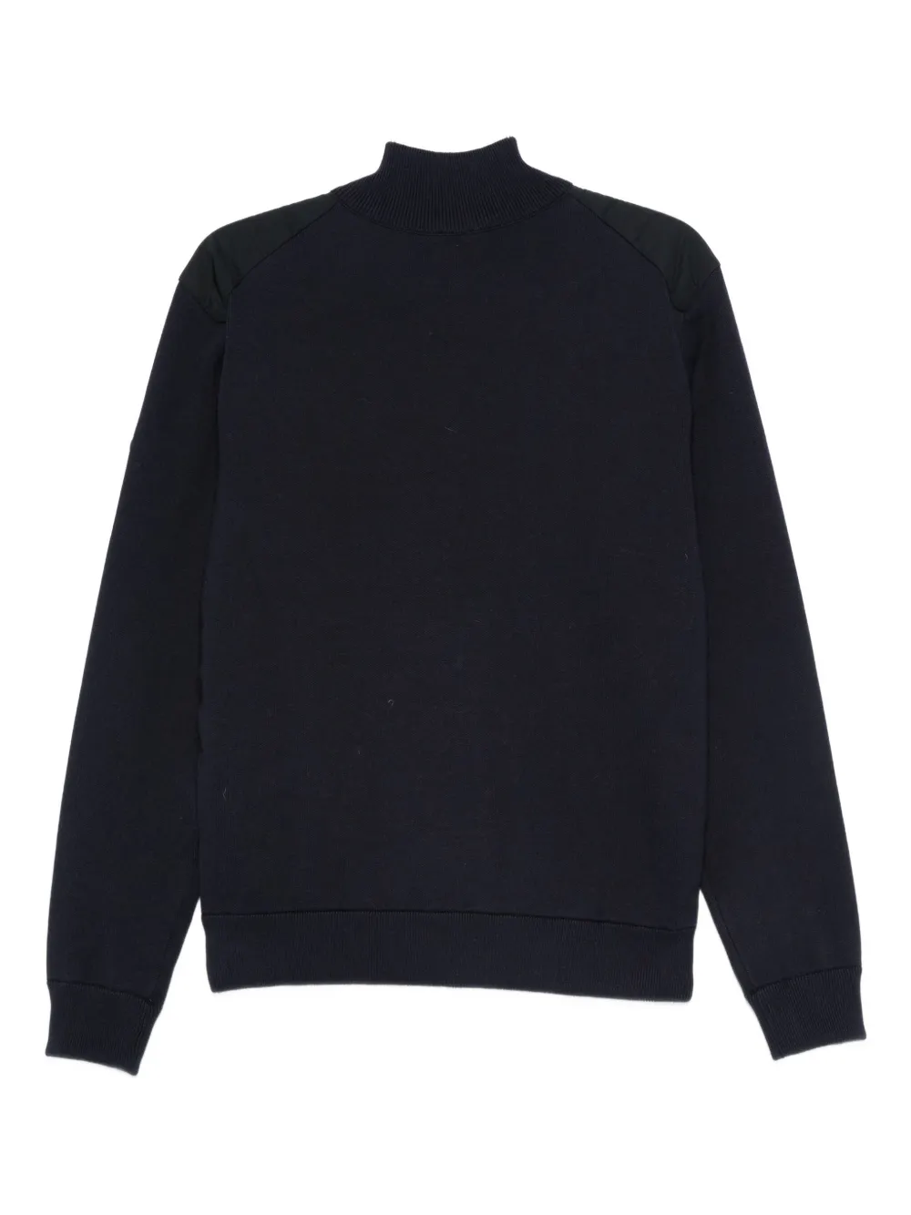 BOSS zip-front cotton sweater - Blauw