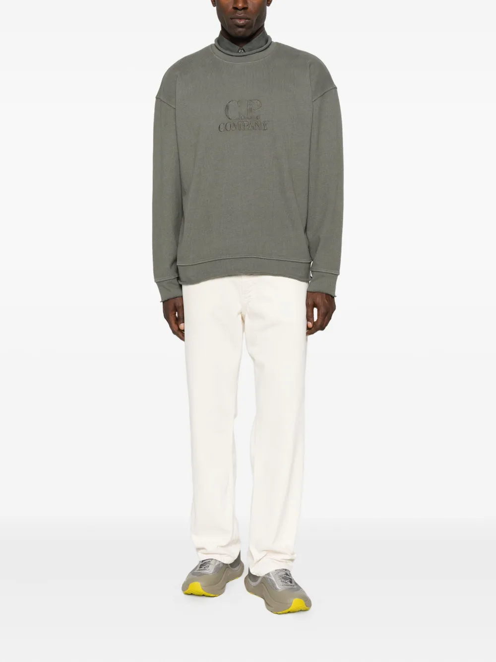 C.P. Company logo-embroidered sweatshirt - Grijs