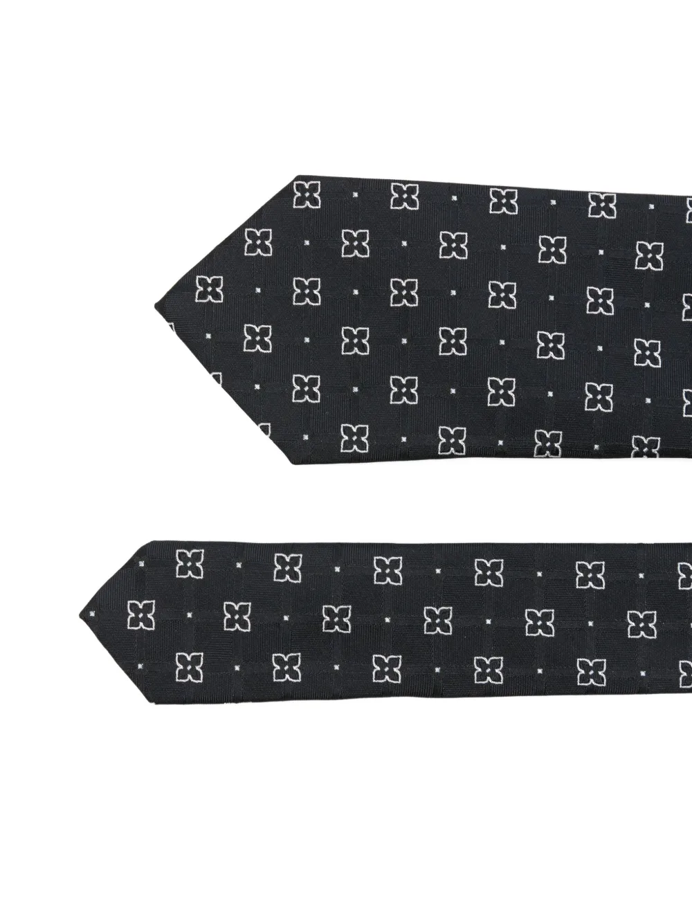 Hugo Boss Geometric-pattern Tie In Blue