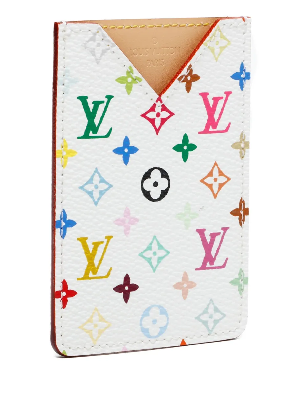 Pre-owned Louis Vuitton X Takashi Murakami 2005 Monogram Cardholder In White