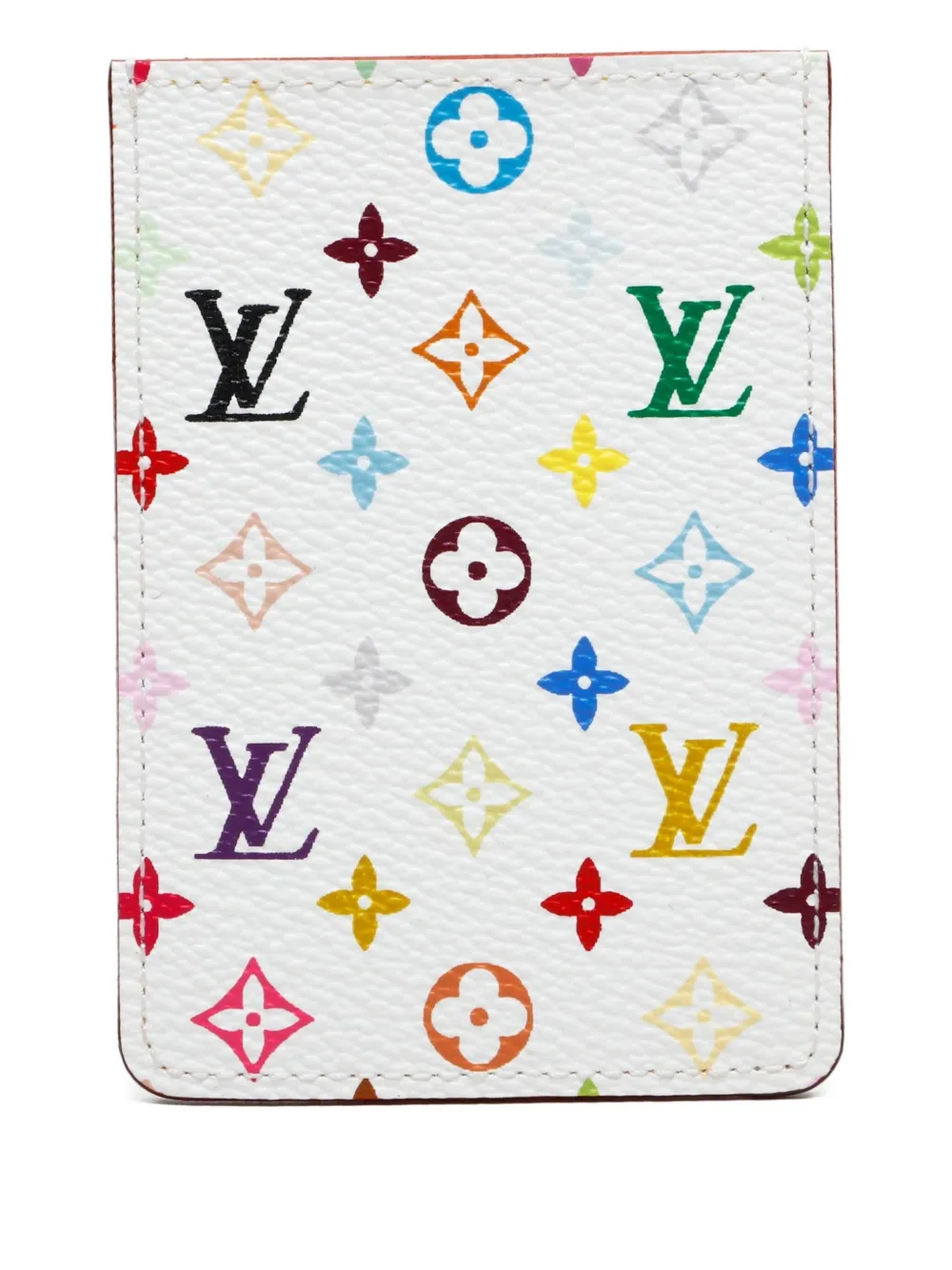 Pre-owned Louis Vuitton X Takashi Murakami 2005 Monogram Cardholder In White