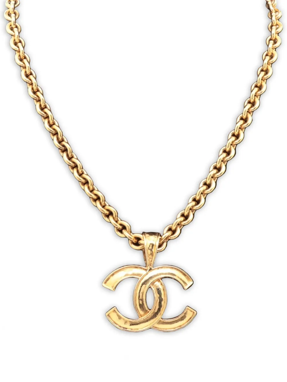 CHANEL Pre-Owned 1994 interlocking-CC pendant necklace | Gold | Image 1