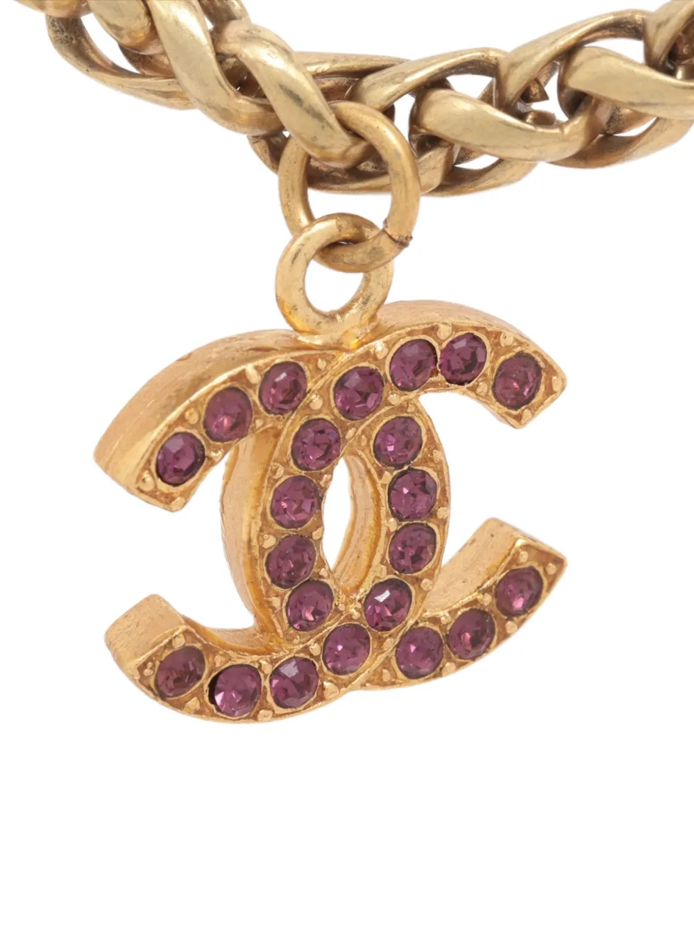 CHANEL Pre-Owned 1970-1990 interlocking-CC pendant necklace | Image 2