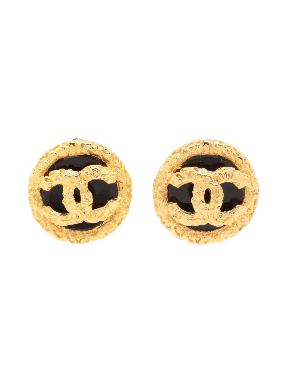 CHANEL Pre-Owned 1993 ココマーク イヤリング - ゴールドトーン CHANEL Pre-Owned 1993 ココマーク イヤリング - ゴールドトーン