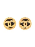 CHANEL Pre-Owned 1993 interlocking-CC earrings - Gold