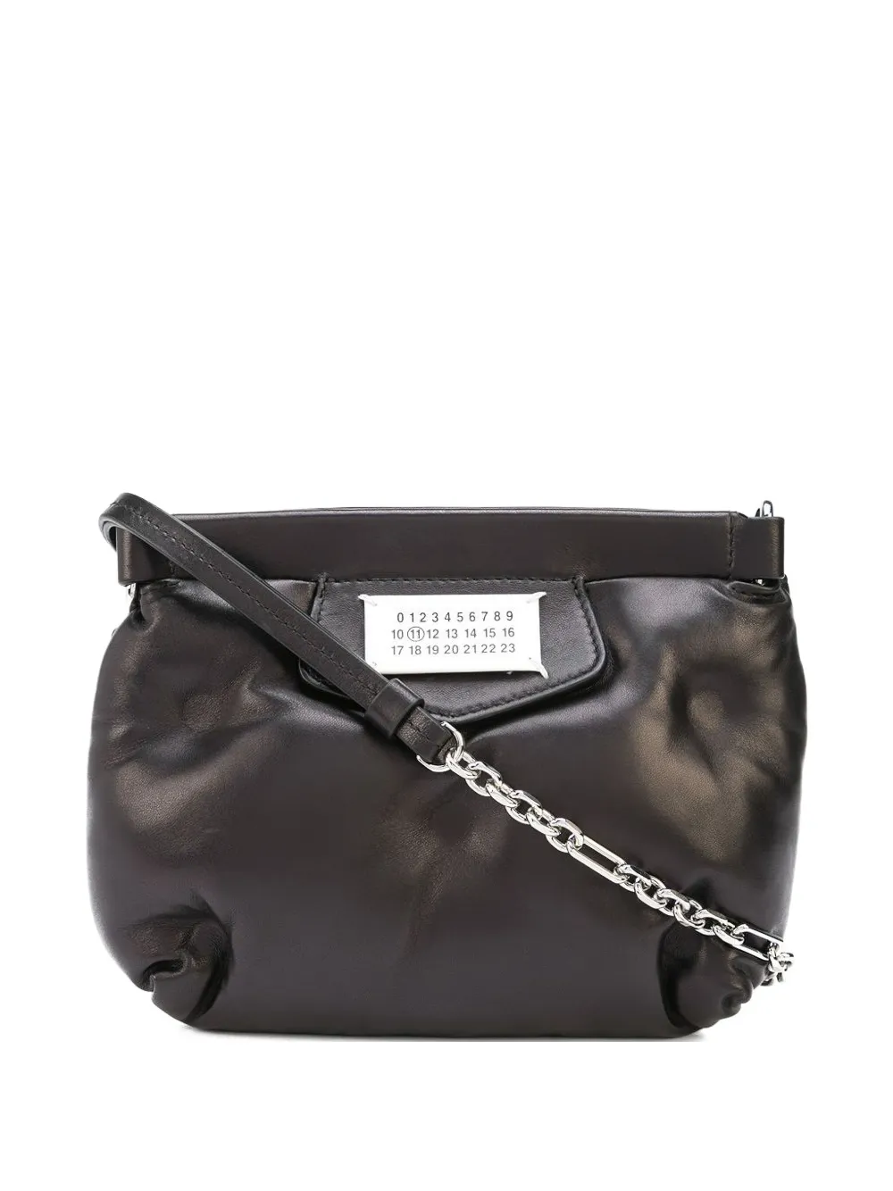 Maison Margiela Glam Slam Red Carpet Quilted Magnetic-closure Clutch Bag In Black