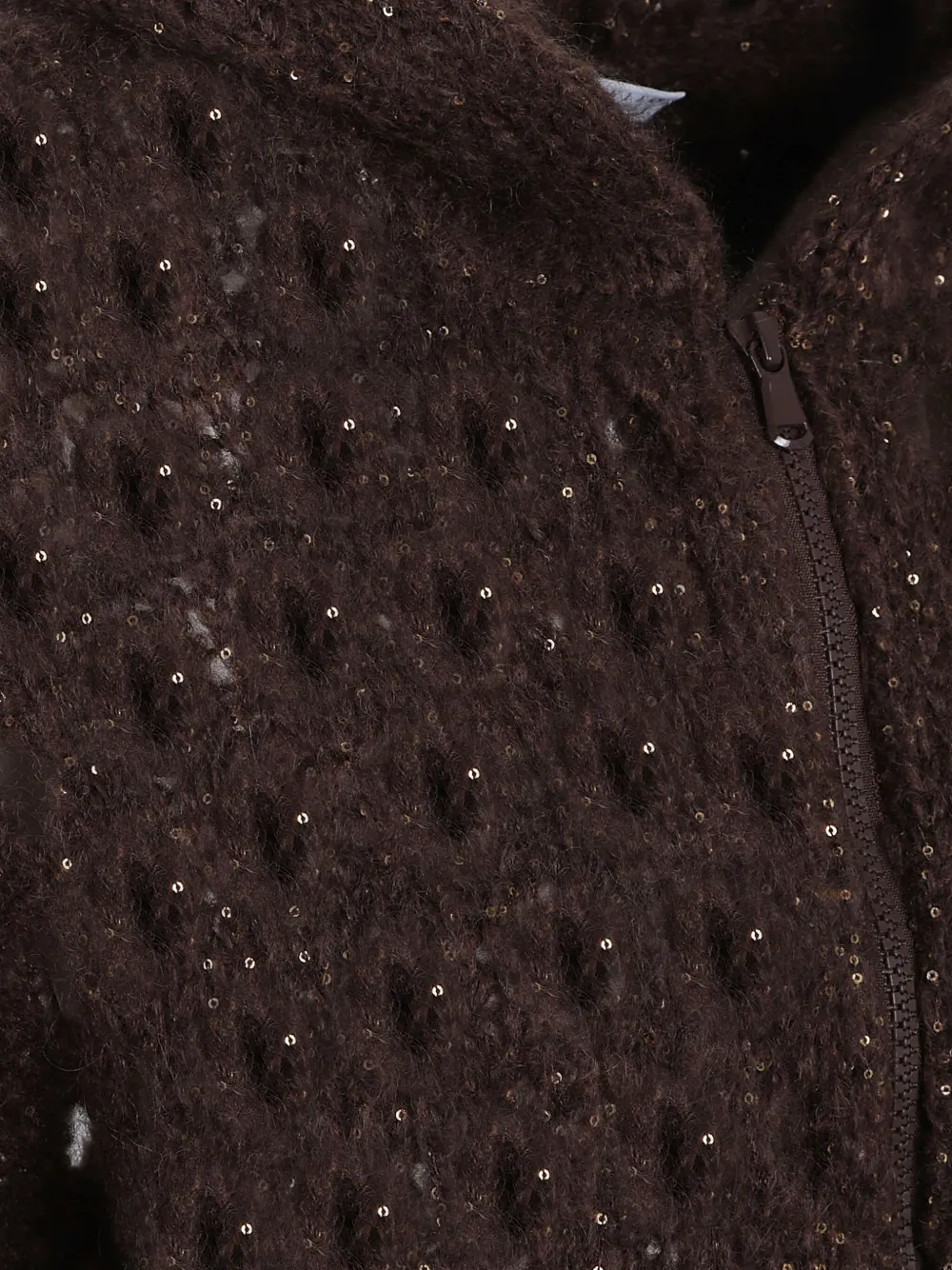 Brunello Cucinelli Sequin-embellished Hooded Cardigan In Brown