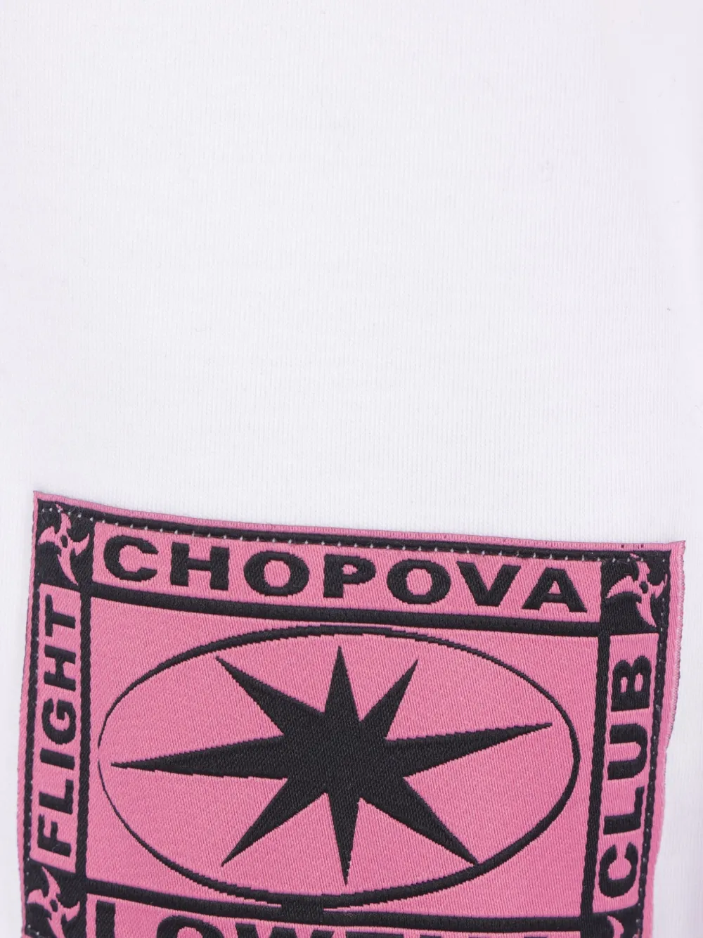 Chopova Lowena T-shirt met grafische print en lange muweno Wit
