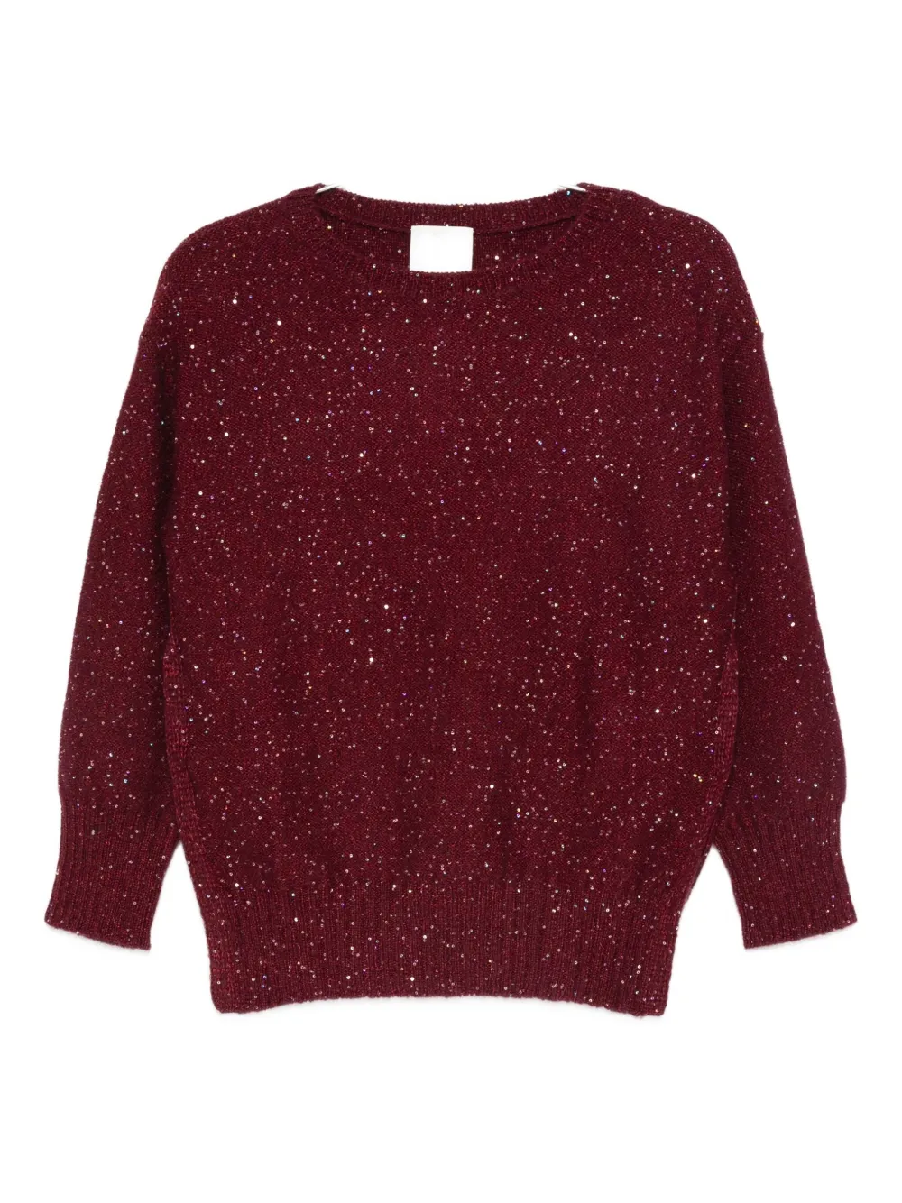 Marella Ennio Glitter-embellished Jumper In Burgundy