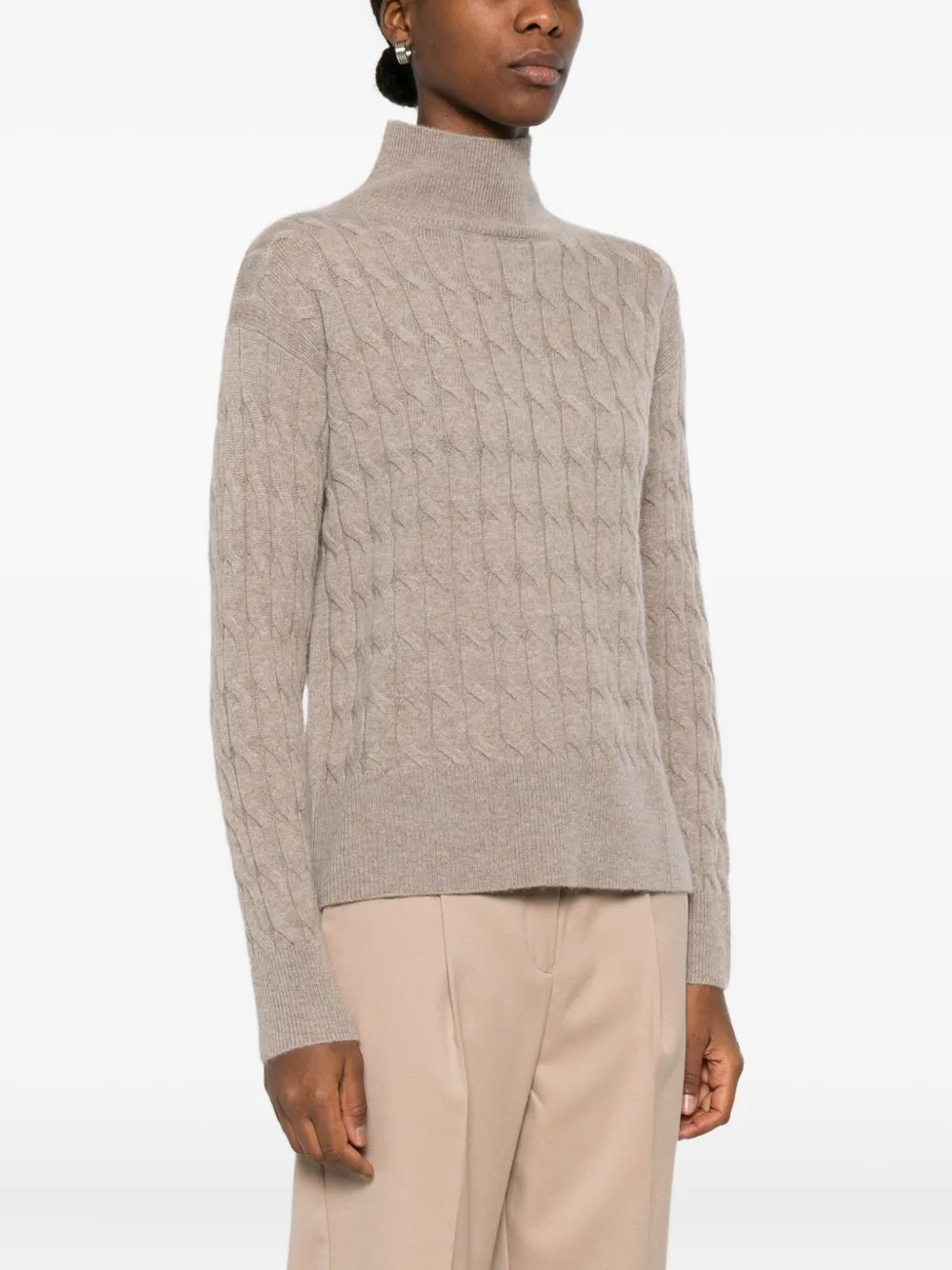 Marella Aereo Cable-knit Jumper In Neutral