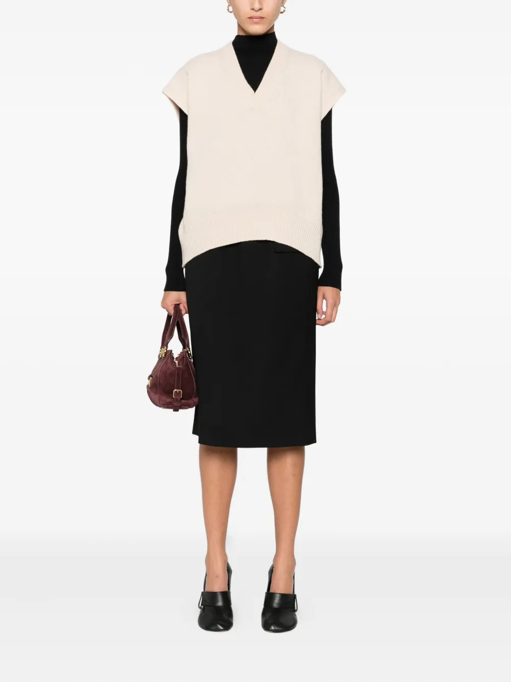 Marella V-neck sleeveless vest | Vests & Tank Tops | Image 2