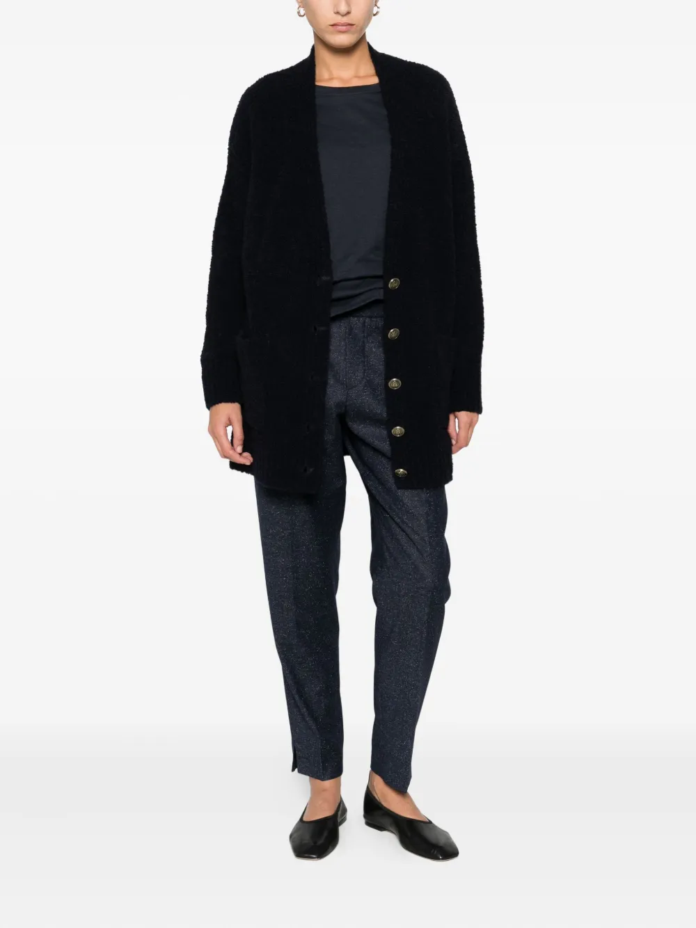Marella Jhonny Button-up Cardigan In Blue