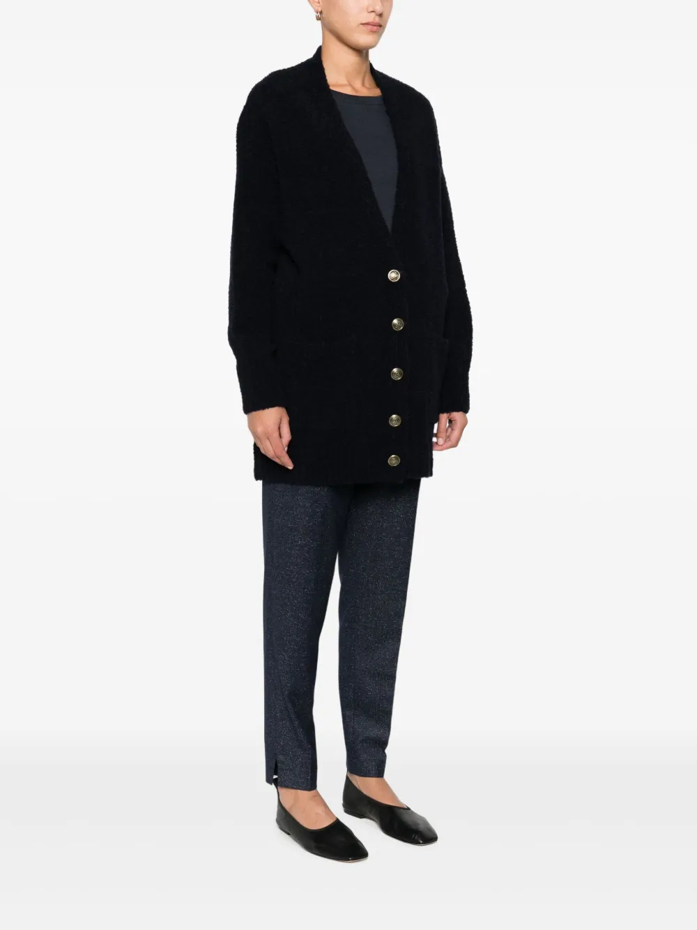Marella Jhonny Button-up Cardigan In Blue