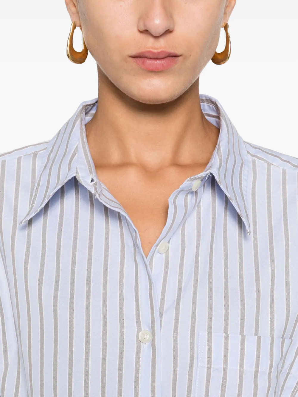 Roy Rogers Striped Shirt In Blue