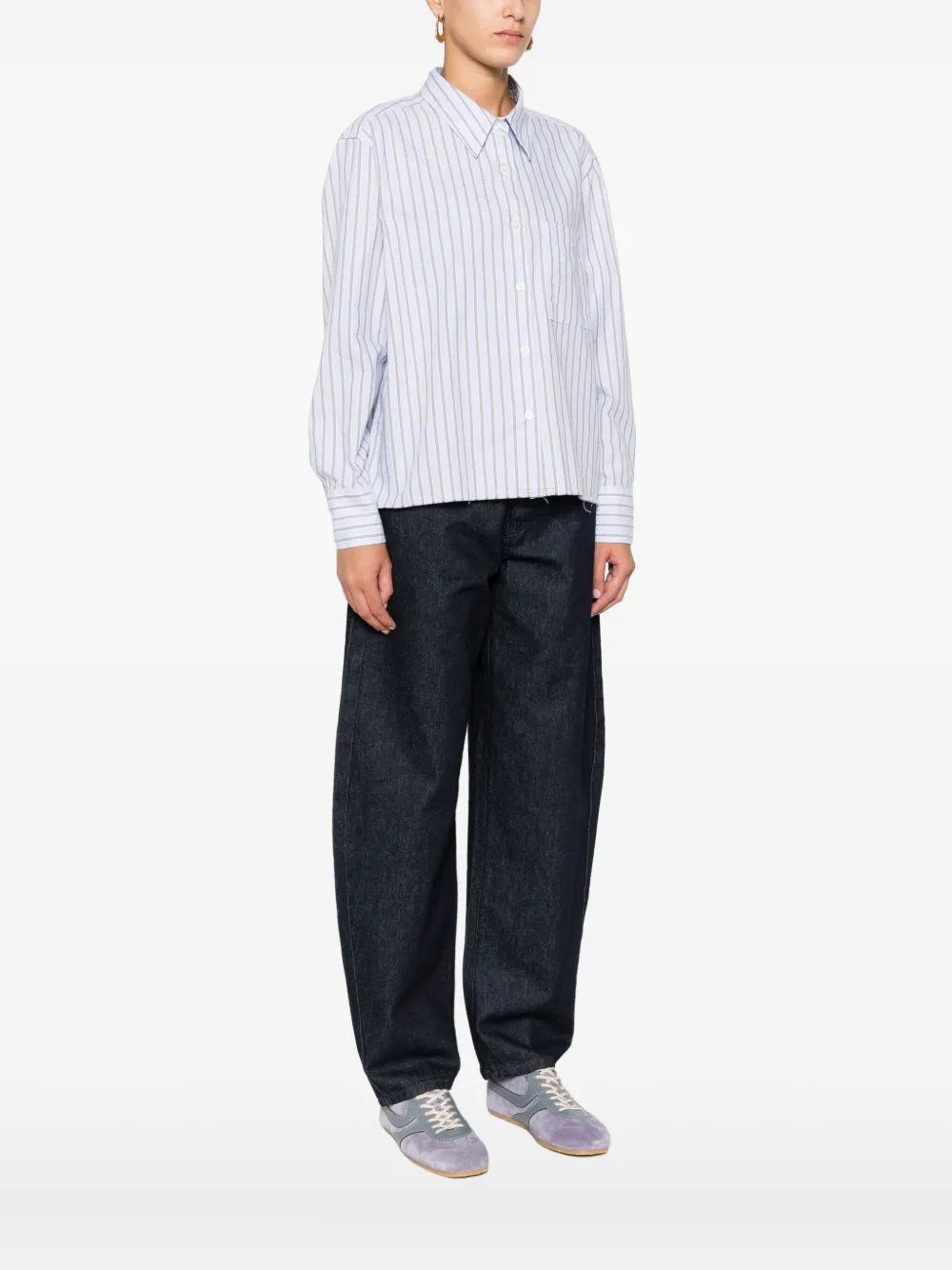 Roy Rogers Striped Shirt In Blue