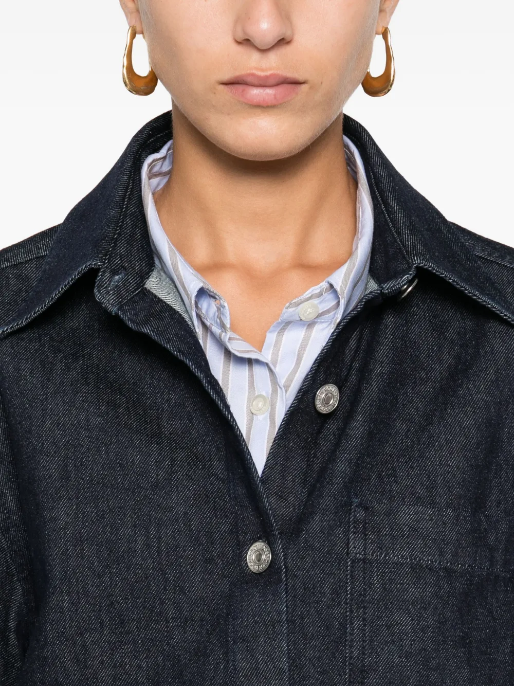 Roy Rogers Button-up Denim Jacket In Blue