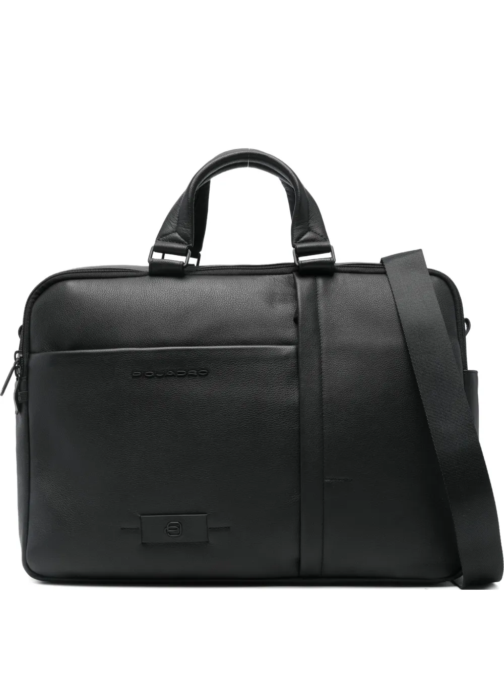 Piquadro Double-handle Briefcase In Black