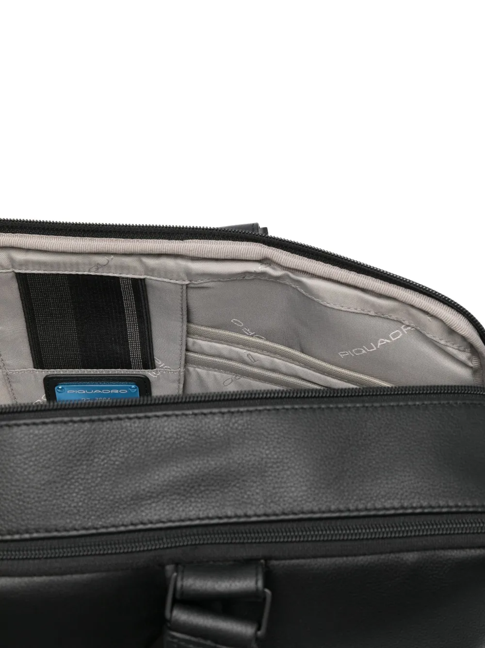 Piquadro Double-handle Briefcase In Black