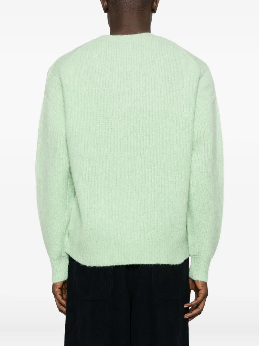 Sunflower Geribbelde sweater met ronde hals Groen