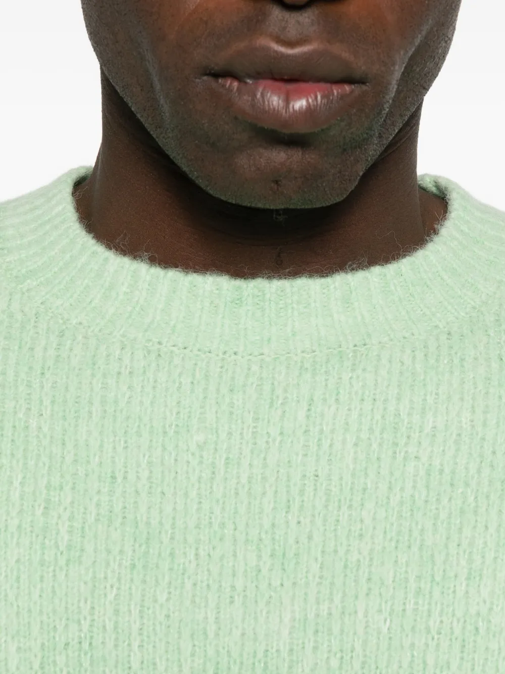 Sunflower Geribbelde sweater met ronde hals Groen