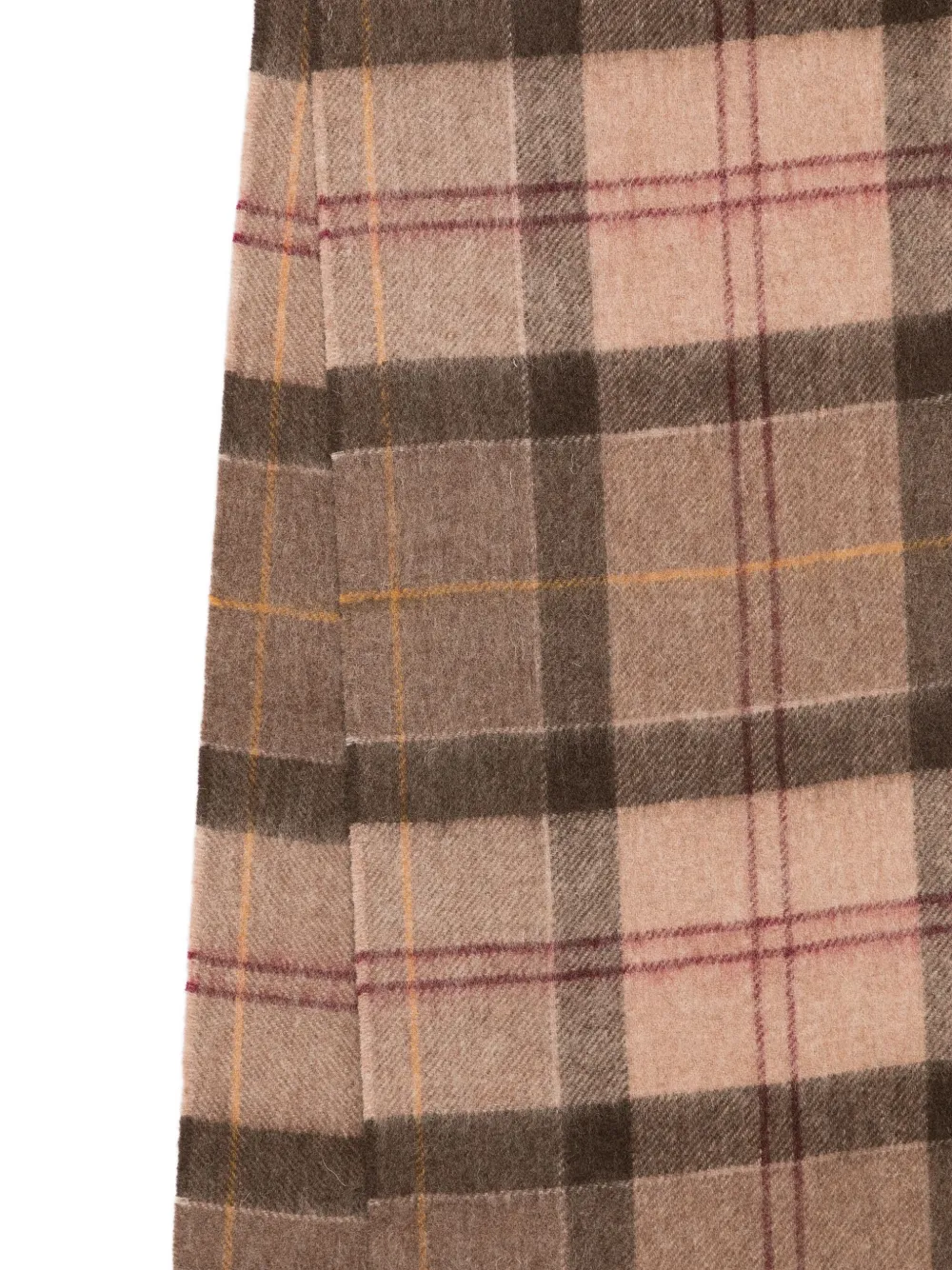 Barbour Tartan Fringed Scarf In Blue