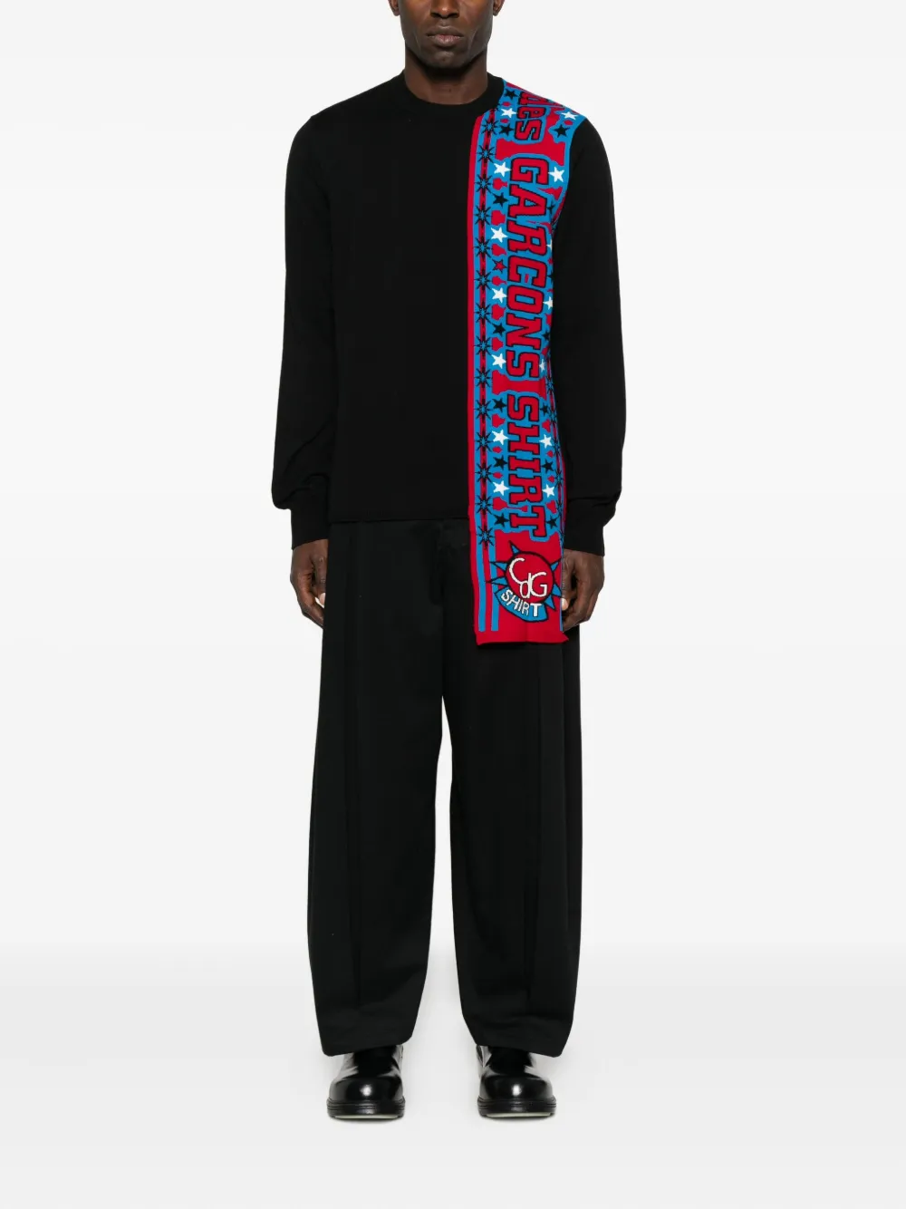 Comme Des Garçons Shirt Soccer Scarf trui - Zwart