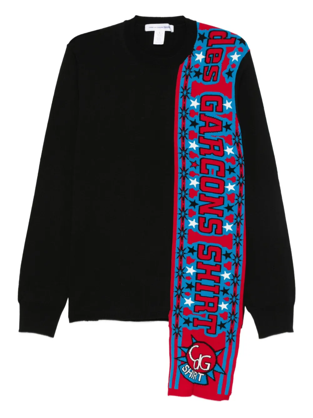 Comme Des Garçons Shirt Soccer Scarf sweater | Black | Image 1