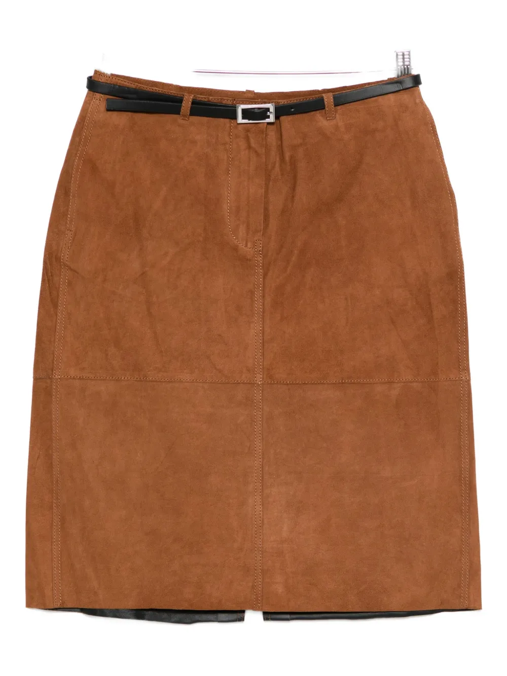 Samsoe & Samsoe Belted Skirt In Brown