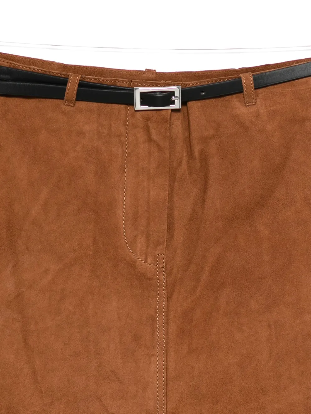 Samsoe & Samsoe Belted Skirt In Brown