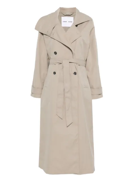 SAMSOE SAMSOE belted double-breasted coat