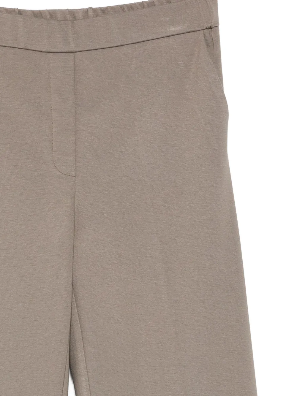 Le Tricot Perugia Folded-hem Pants In Brown
