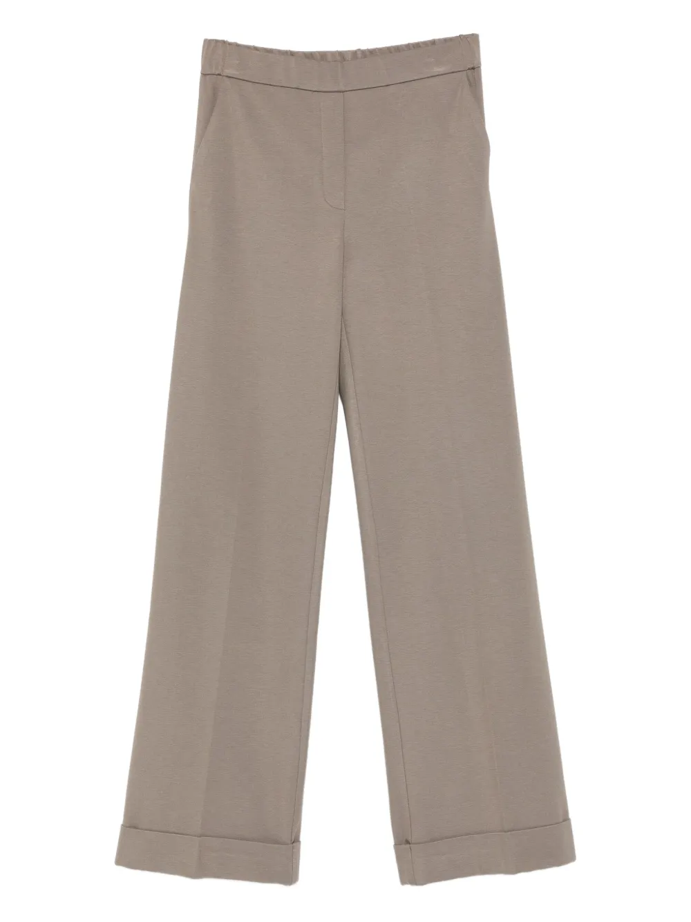 Le Tricot Perugia folded-hem pants | Brown | Image 1