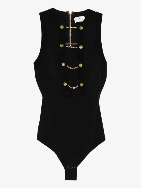 Elisabetta Franchi chain-embellished bodysuit