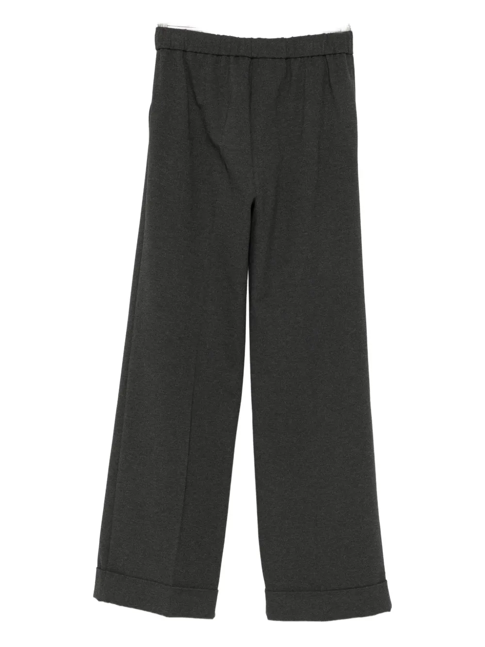 Le Tricot Perugia elasticated-waistband wide-leg trousers - Grijs