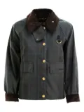Barbour checked corduroy-collar jacket - Black