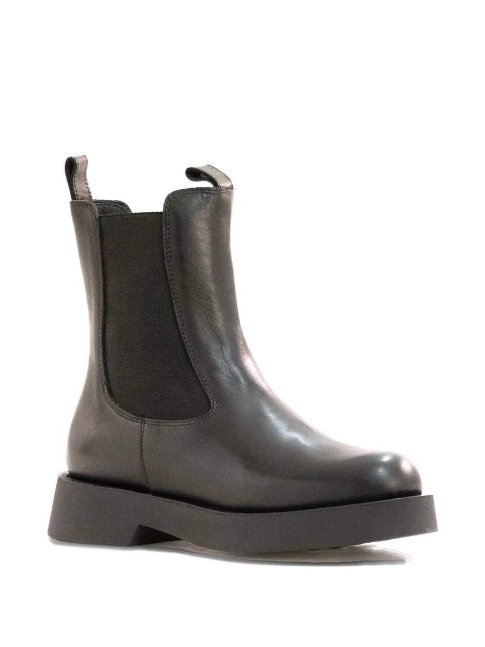 POEVE elastic-panel platform boots Black