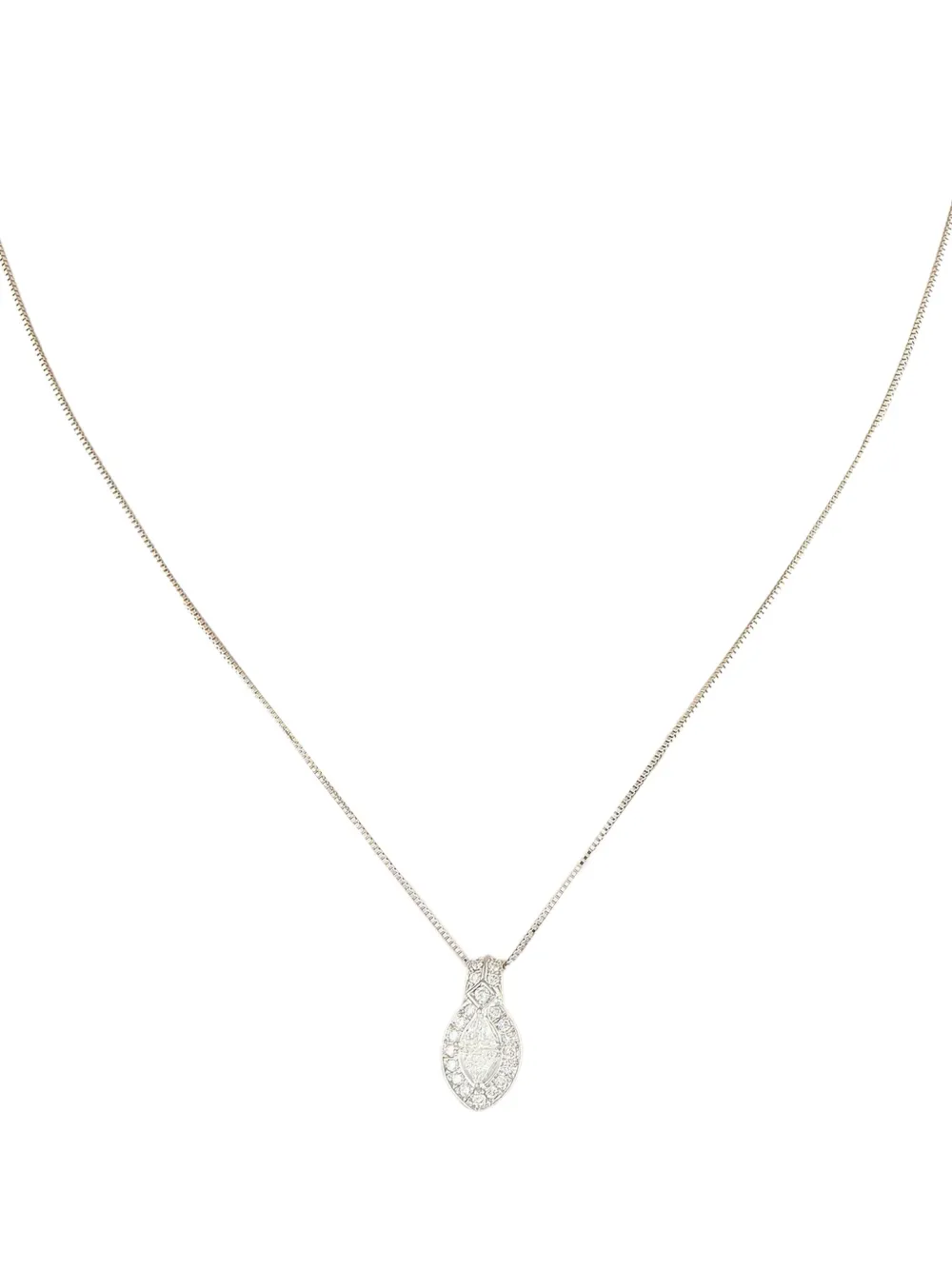 LB Exclusive Platinum diamond necklace | Silver | Image 1