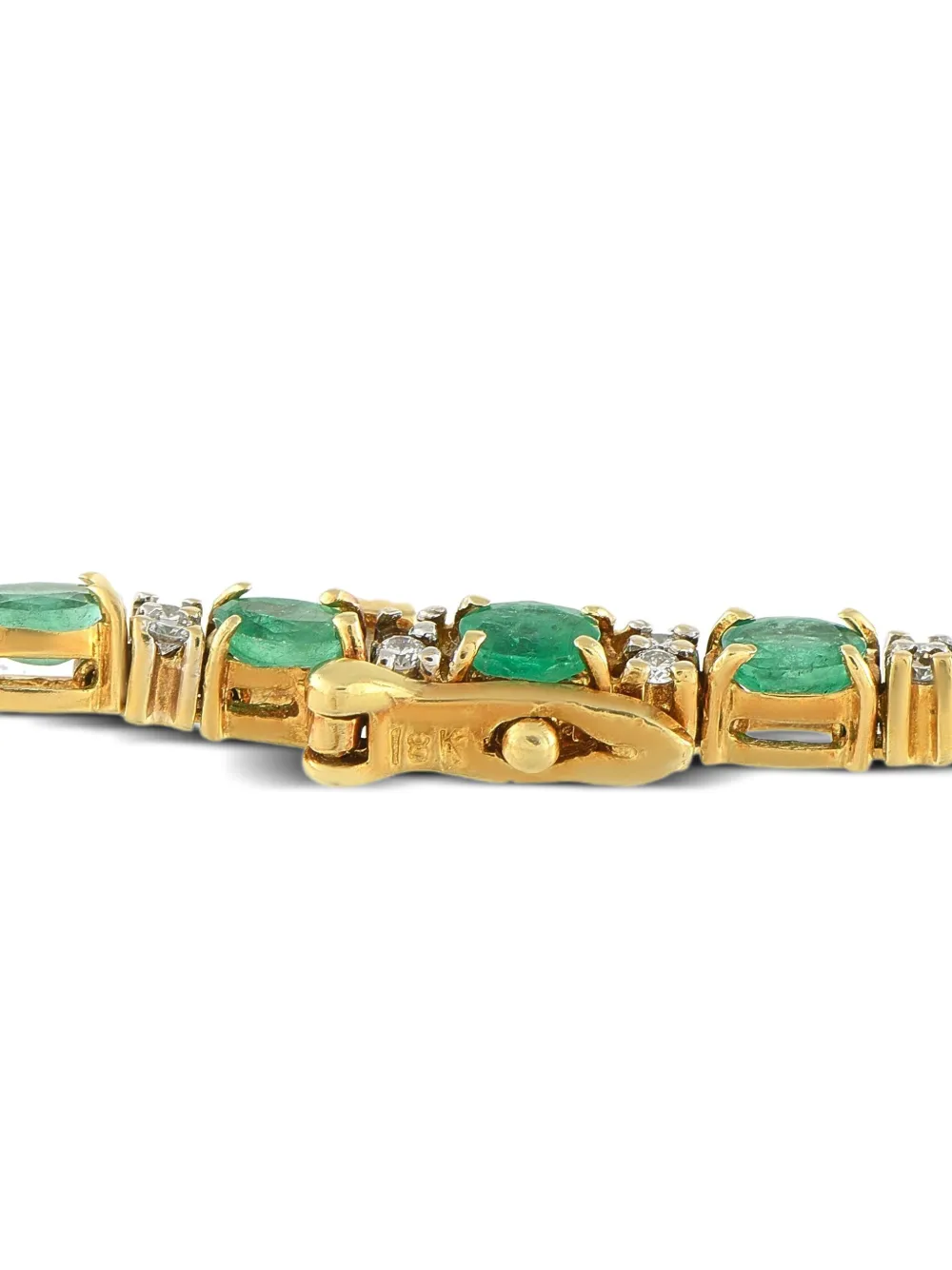 LB Exclusive 18K yellow gold emerald and diamond bracelet | Image 2