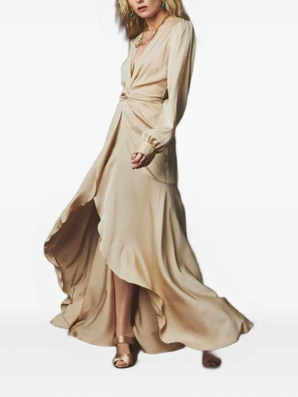 SILK95FIVE Ananda maxi dress - Beige