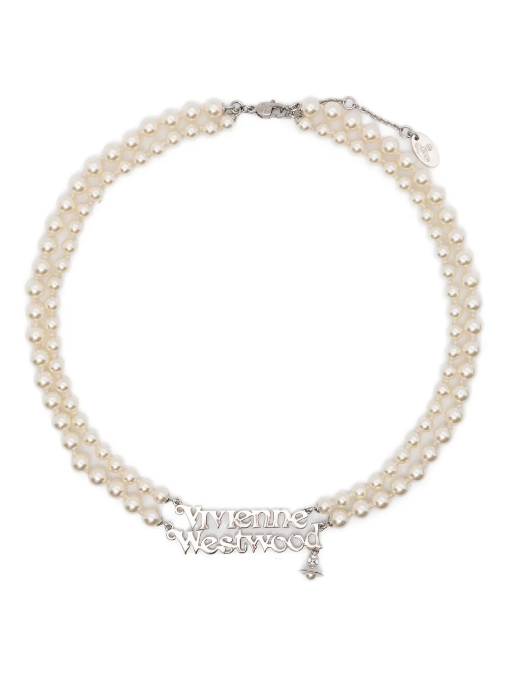 Vivienne Westwood Amelia logo necklace - シルバートーン Vivienne Westwood Amelia logo necklace - シルバートーン