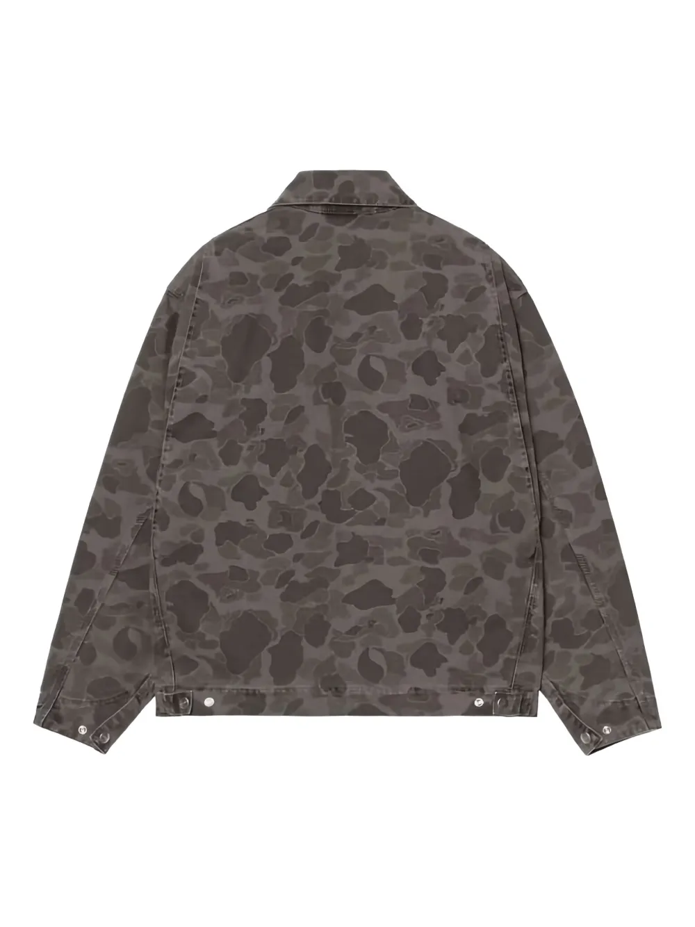 Carhartt Duck Detroit Camouflage-print Jacket In Brown