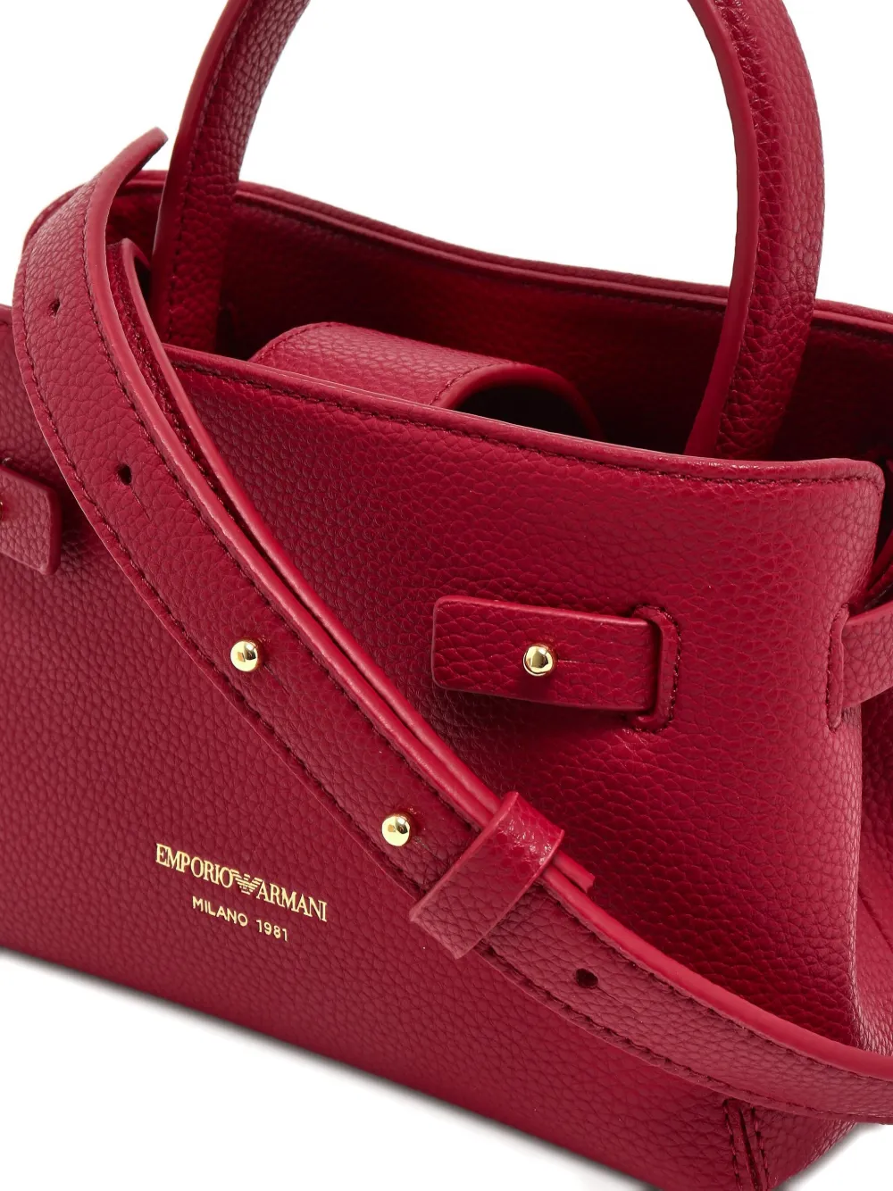 Emporio Armani Top-handle Satchel In Red
