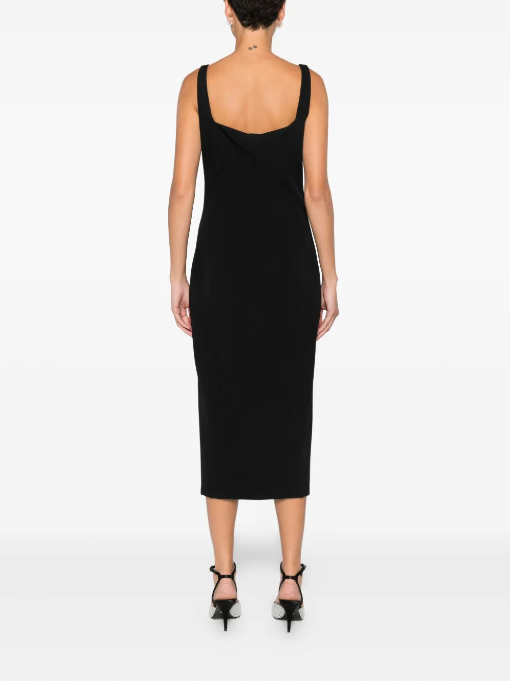 Blumarine Rose-embellished Dress In Black