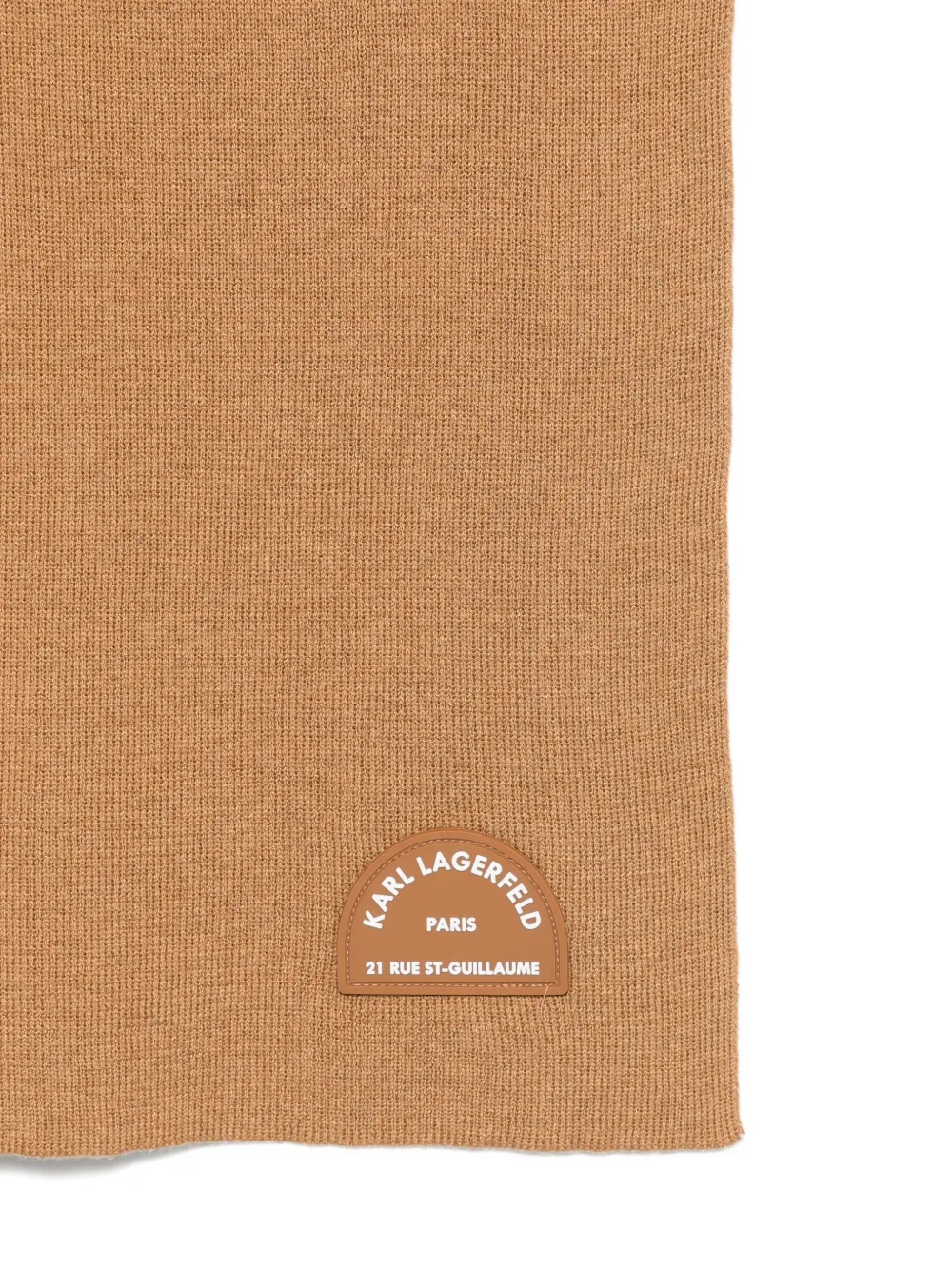 Karl Lagerfeld logo-patch scarf - Beige