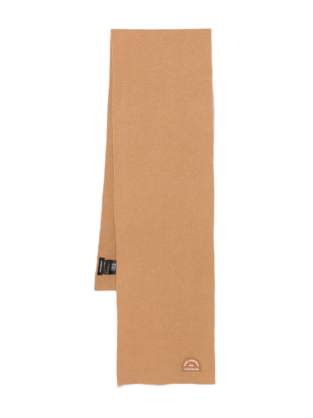 Karl Lagerfeld logo-patch scarf | Neutrals | Image 1