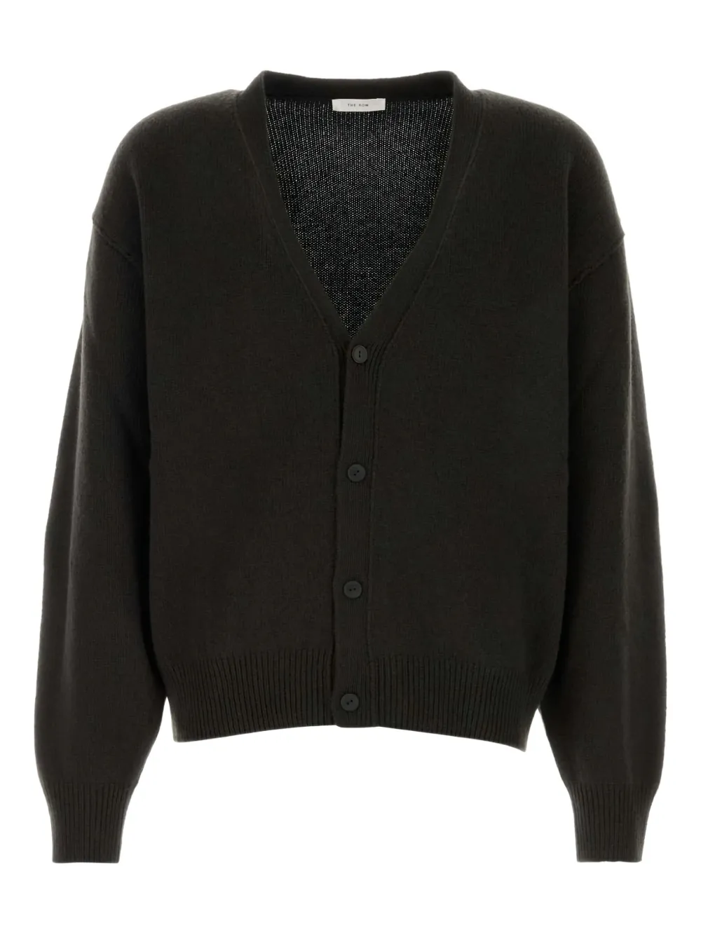 The Row Cashmere V-neck Sweater Long Sleeves In Brown