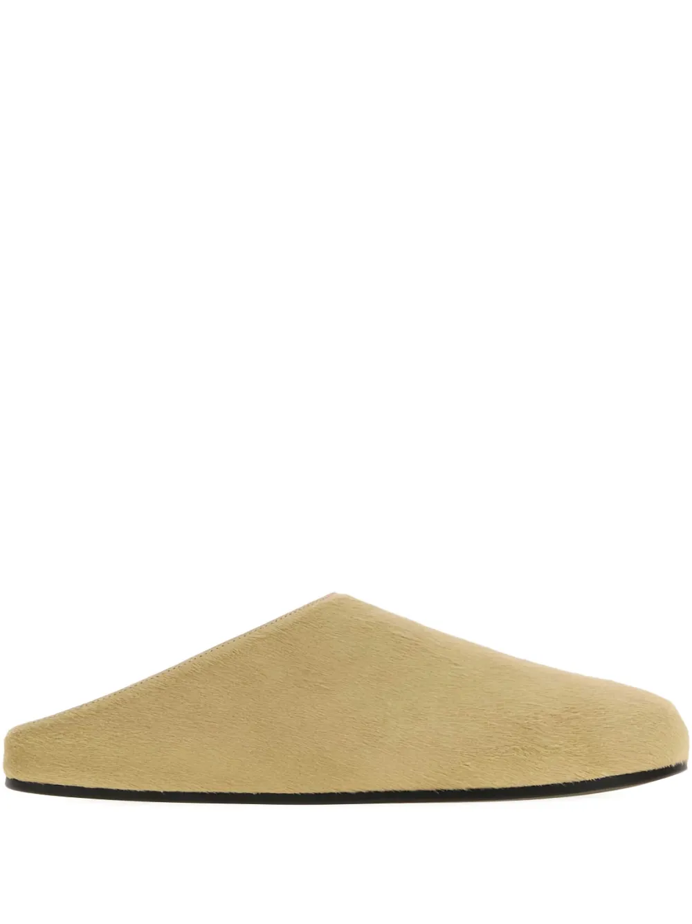 The Row Hudson leather slippers Neutrals